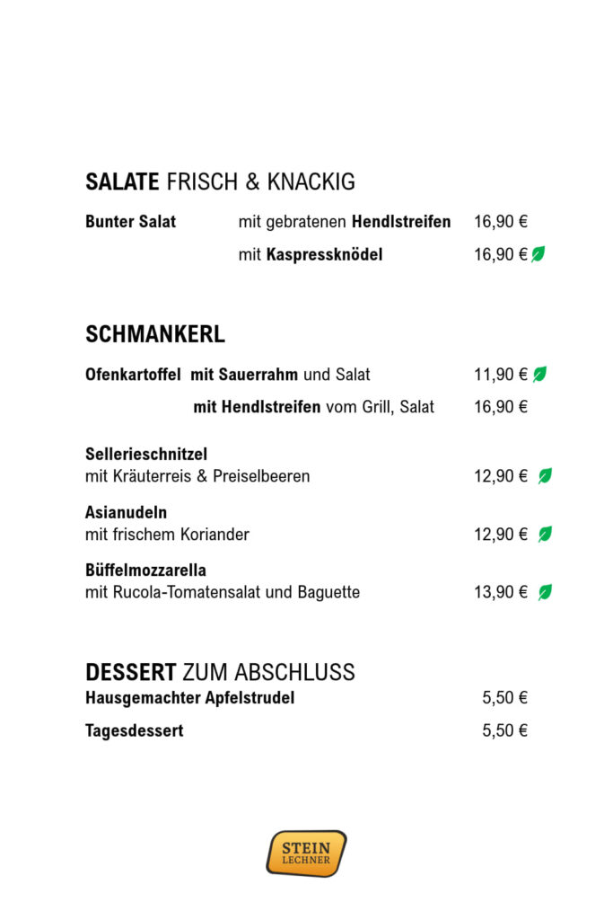 Mittag Kleine Karte
