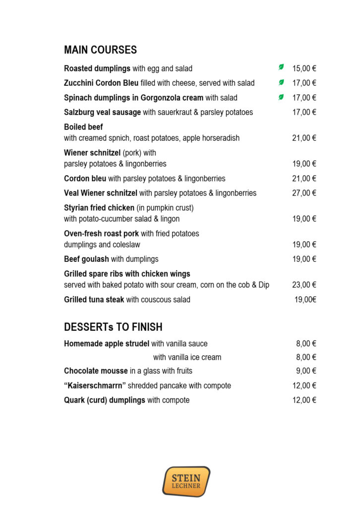 Hauptspeise Dessert