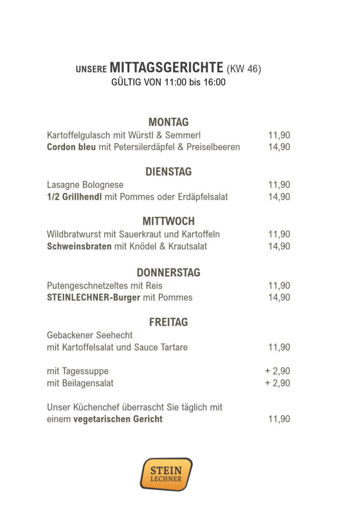 Wochenkarte KW 46