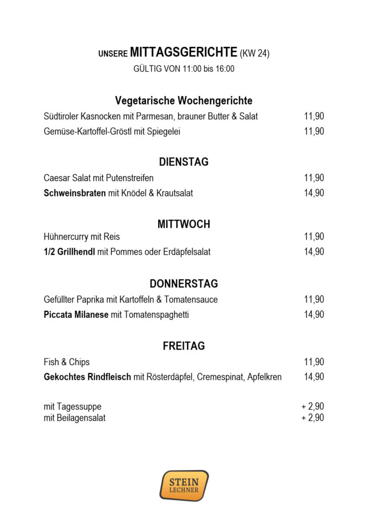 Wochenkarte KW 24