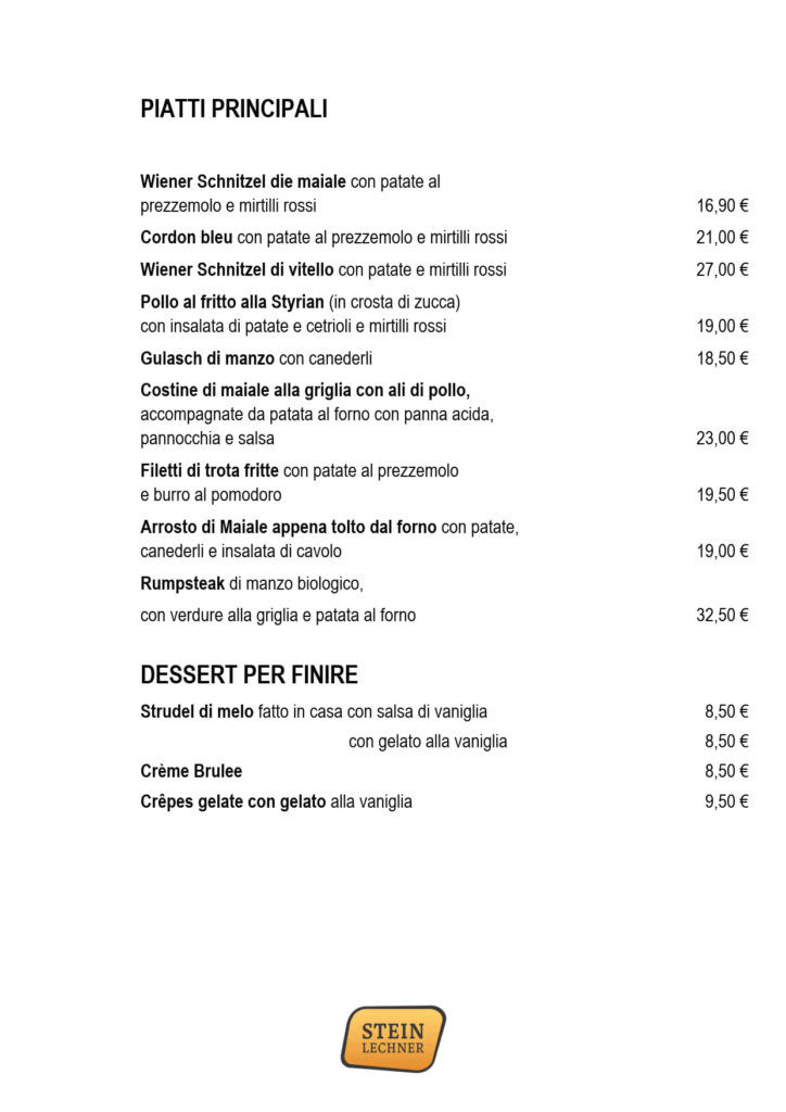 Piatti Principali