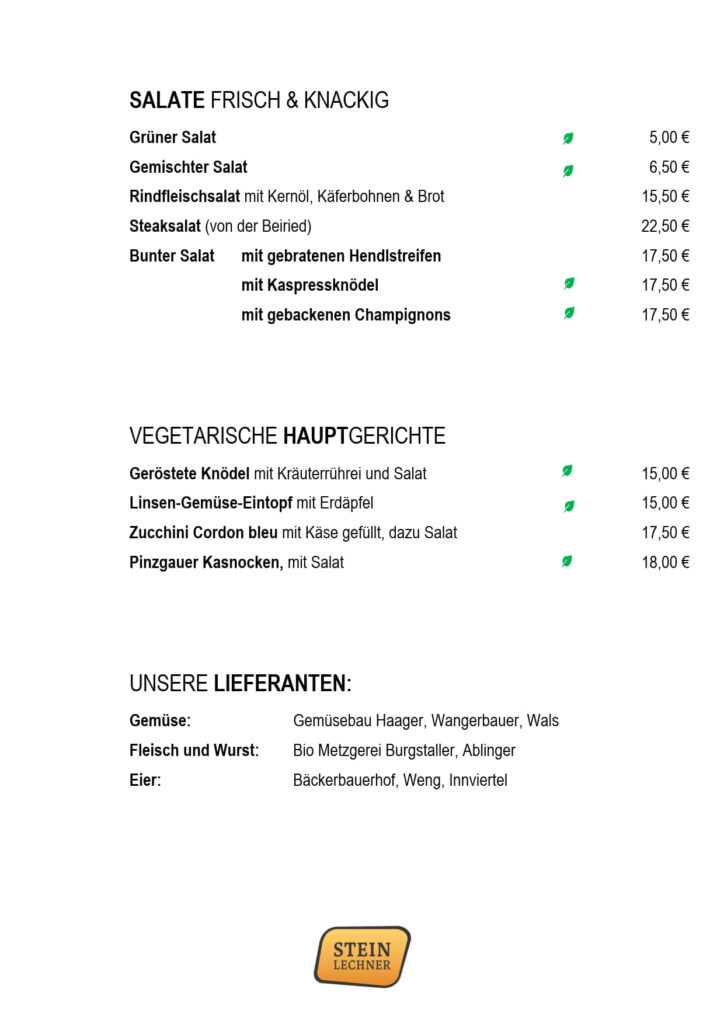Salat, Vegi