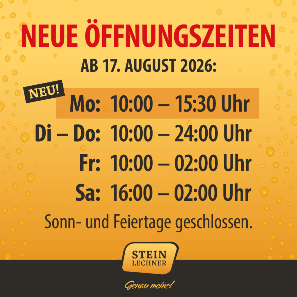 Neue Oeffnungszeiten