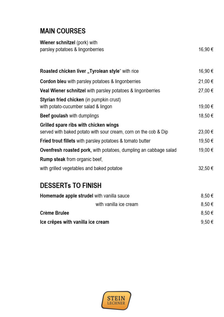 Main Courses